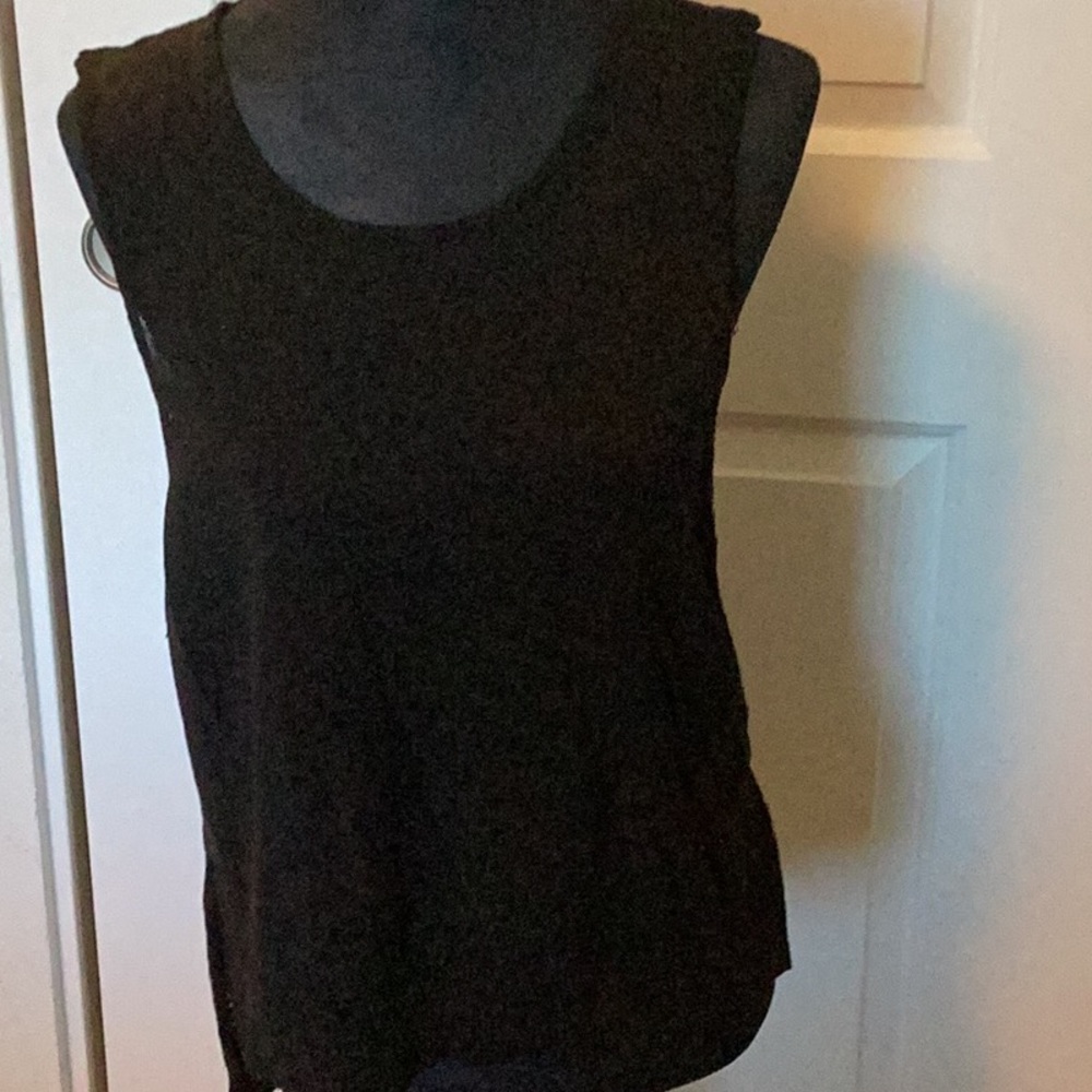 Eileen Fisher Black Knit Top M